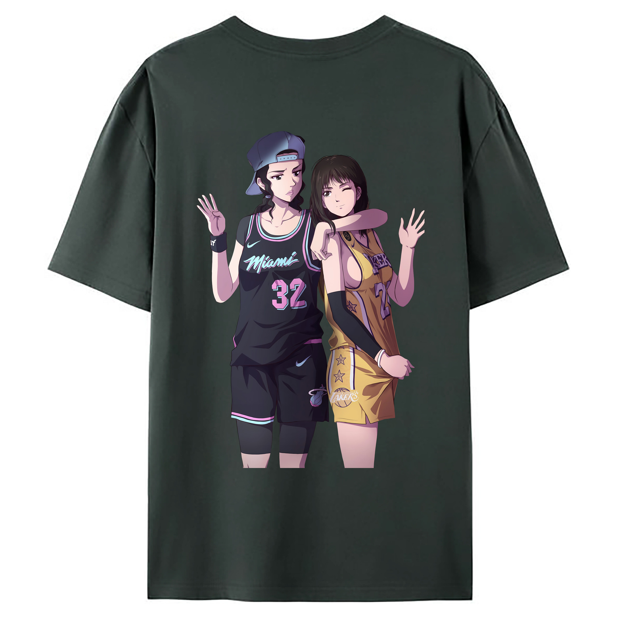 （画像用） SLAM DUNK／スラムダンク 綿100％ メンズ半袖Tシャツ（バックプリント） 通気性